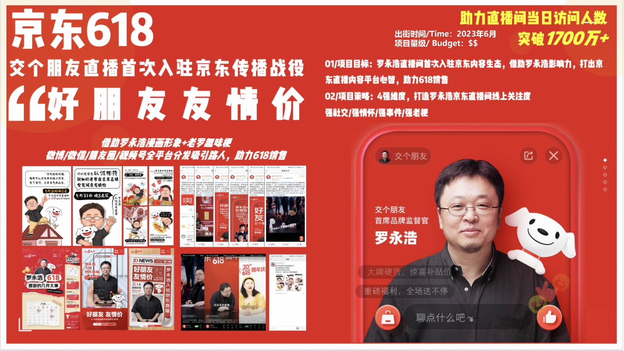 京东618直播内容交个朋友直播间传播