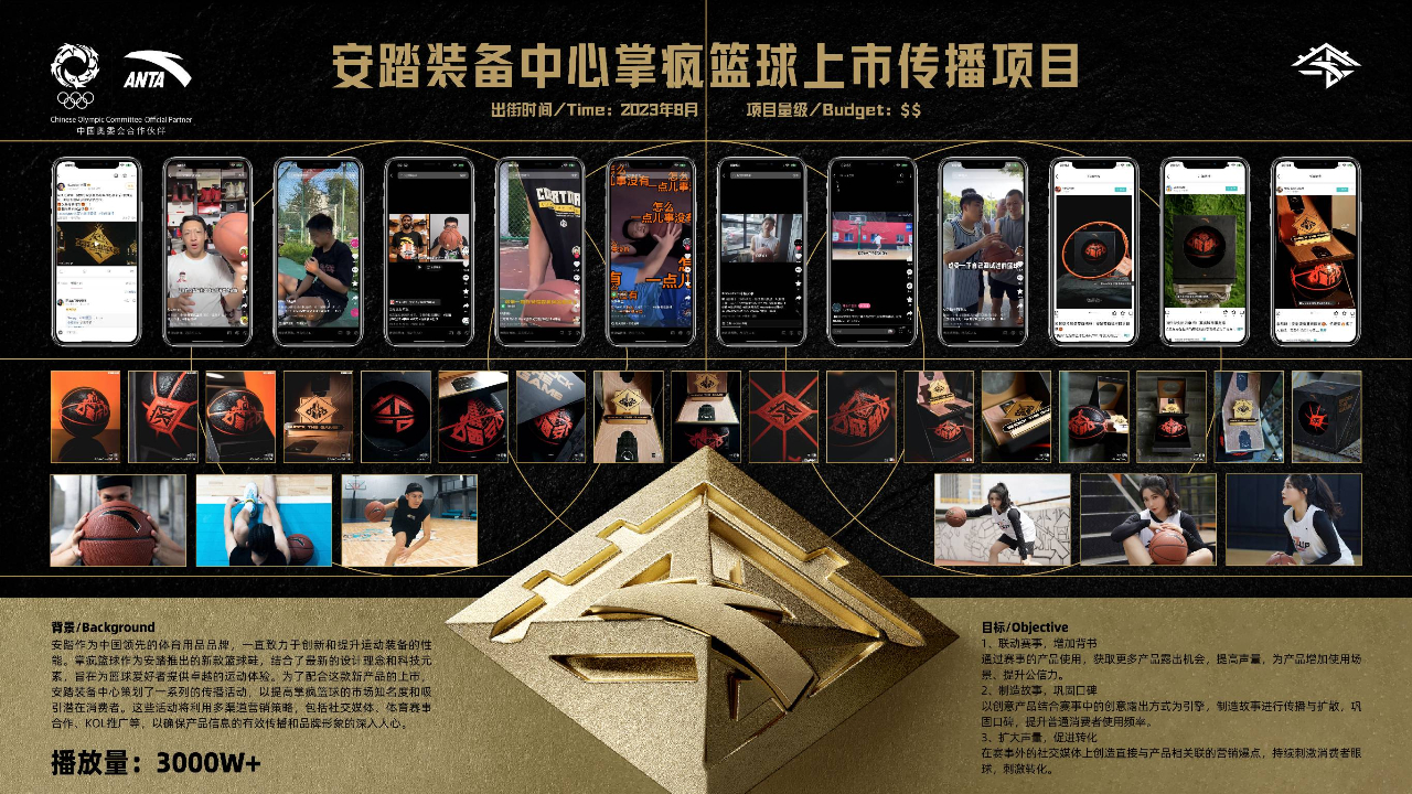 安踏装备中心掌疯篮球上市传播