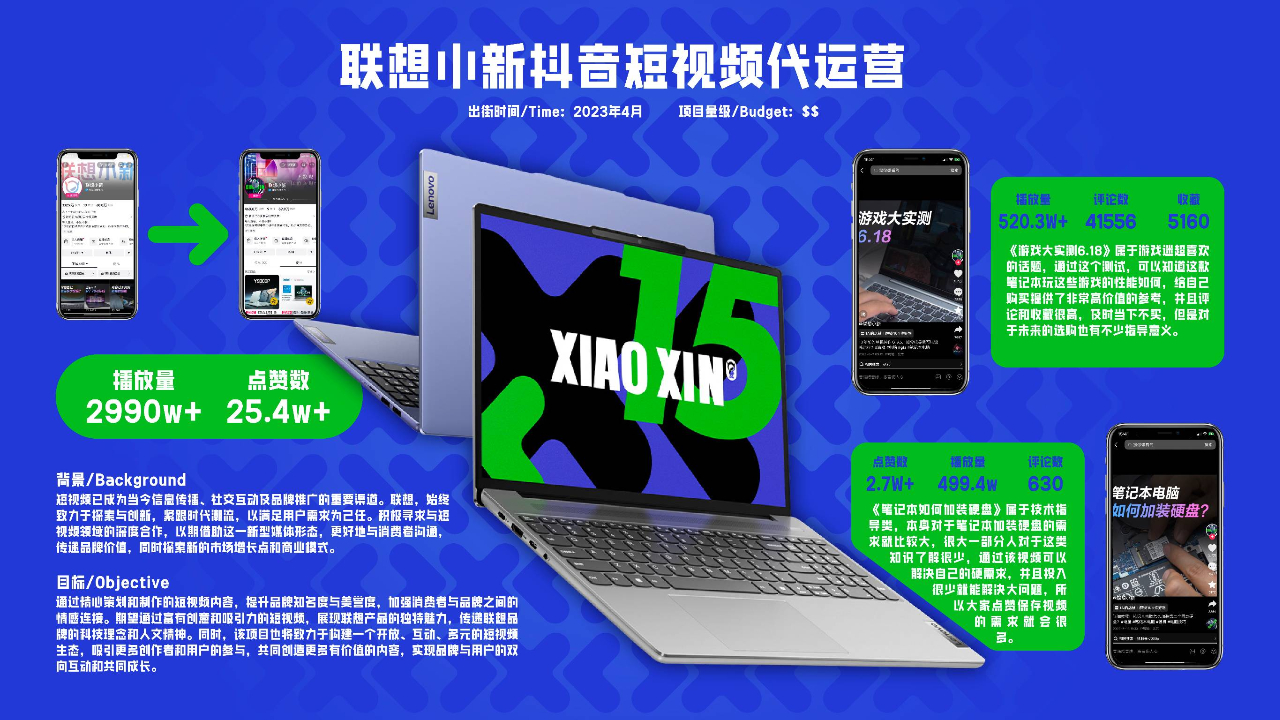 联想小新抖音短视频代运营